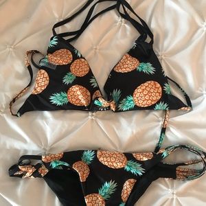 Pineapple swimsuit pair. Never worn
